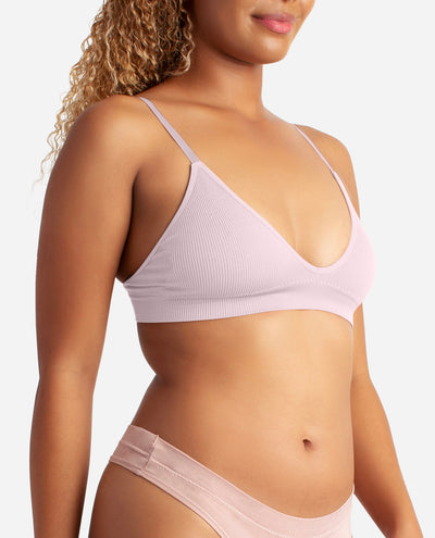 3-Pack Recycled Seamless Ribbed Bralette - view 4