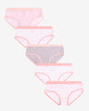 Girls 5-Pack Printed Hipster Underwear - view 1
