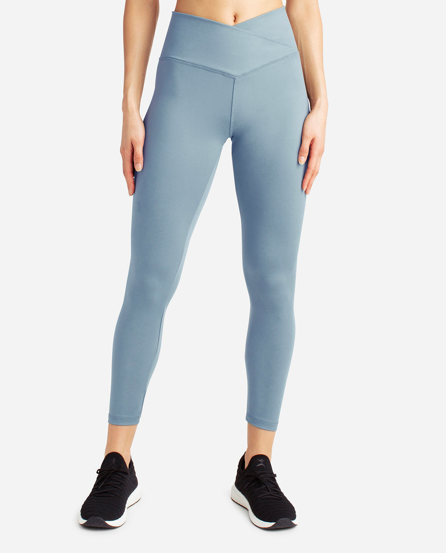 Danskin Women's Melange Rib Full Length Legging, Garnet Space Dye, Medium  at  Women's Clothing store