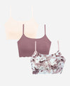 3-Pack Laser Pullover Bra With Scallop Edge - view 2