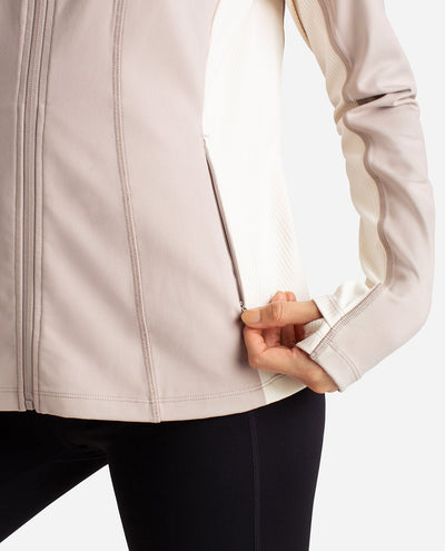 Full-Zip Colorblocked Yoga Jacket