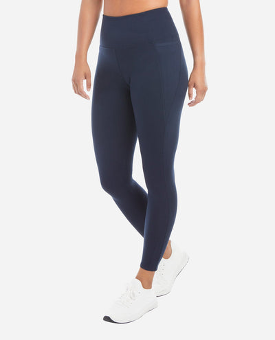 Side Of Neo Navy High Rise 7/8 Bonded Legging With Side Pockets