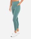 Side Of Silver Pine High Rise 7/8 Bonded Legging With Hand in Side Pocket
