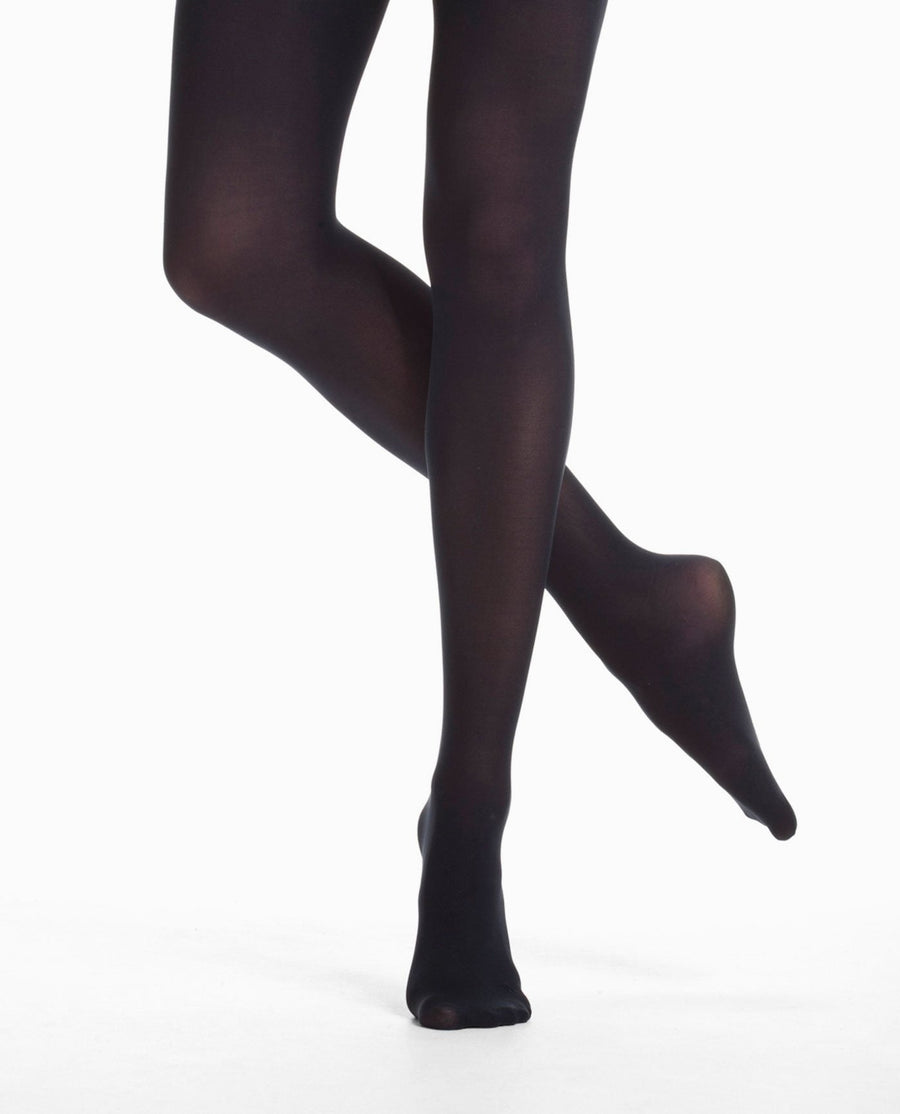 Black 72 Microfiber Footed Tight