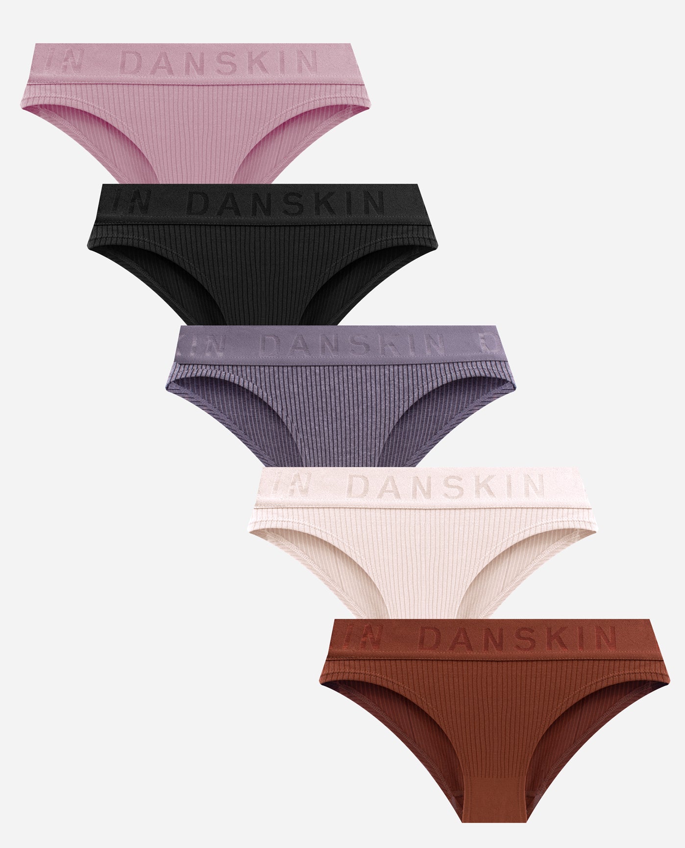 Women's Seamless Ribbed Bikini Underwear, C Badge