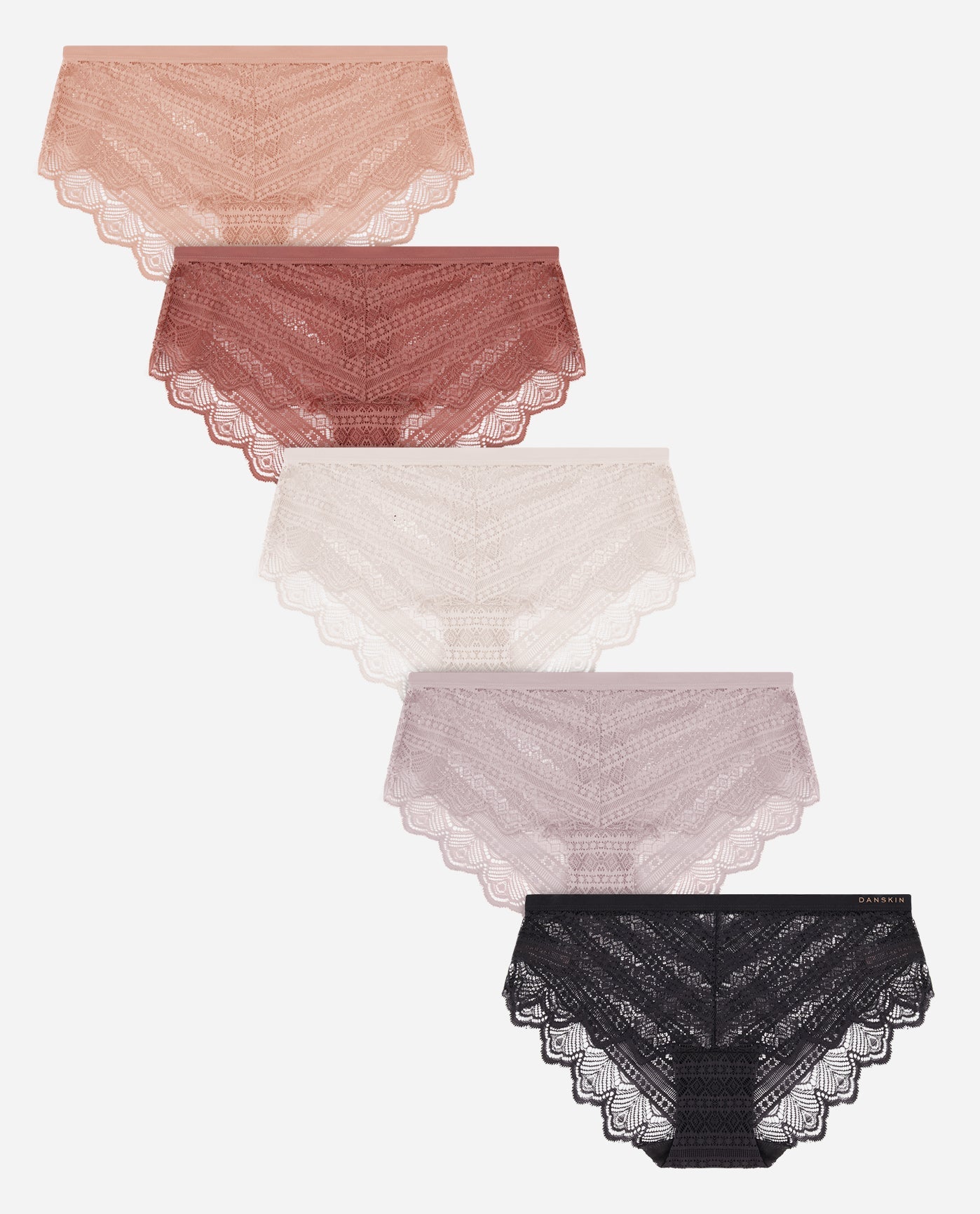 5-pack lace hipster briefs