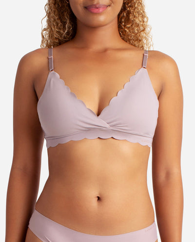 2-Pack Laser Wire Free Bra With Scallop Edge - view 5