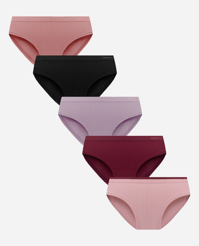 Women's 5-Pack Seamless Braid Texture Hipster Underwear, Underwear
