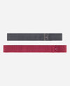 2 Pack Grey/Wine Fabric Resistance Bands